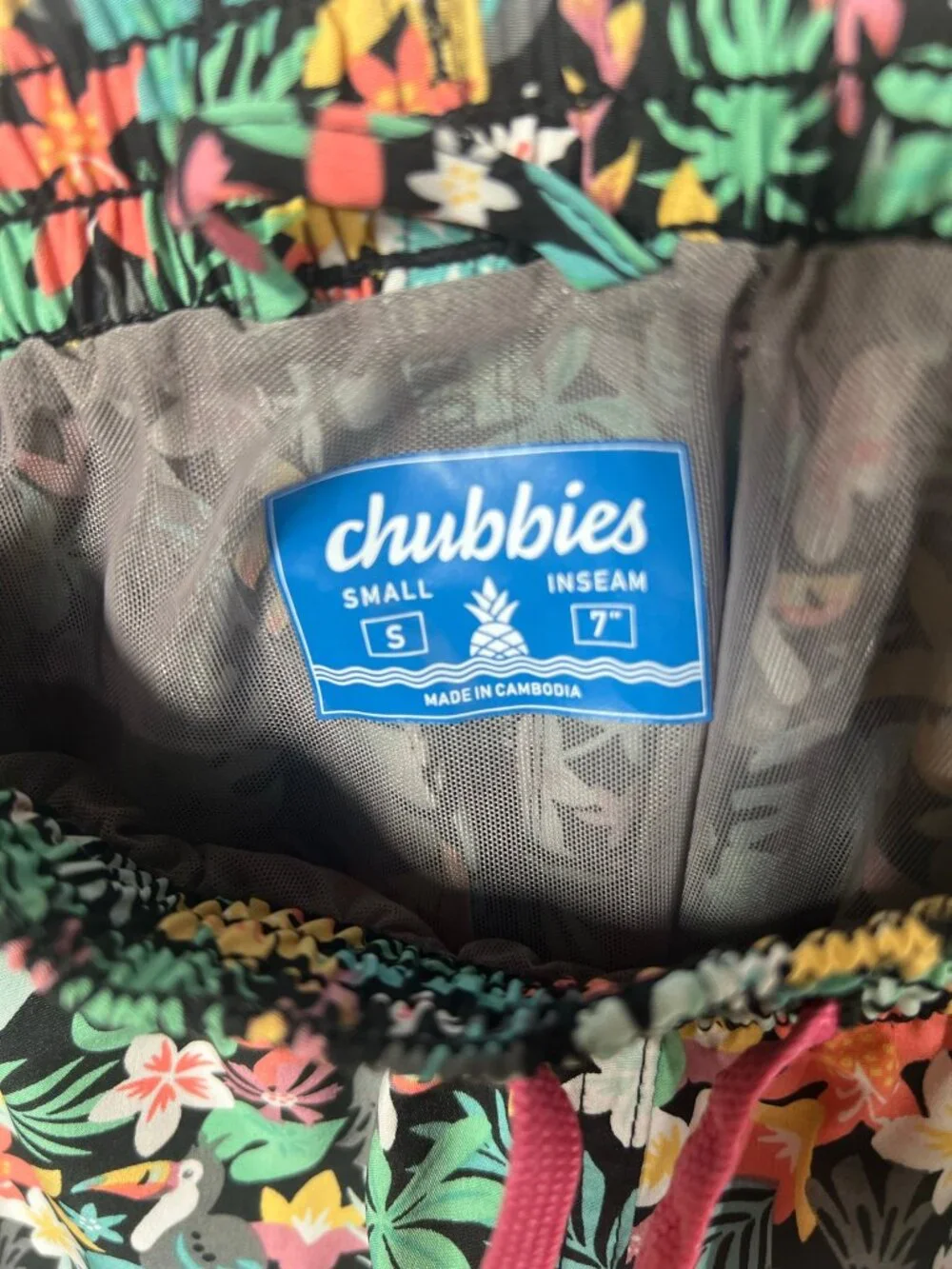 Chubbies Swim Trunks Mens Tropical Toucan 7